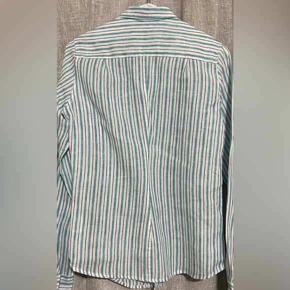Frank & Eileen women’s striped Linen button down shirt-Size:small-multicolor - Picture 3 of 6